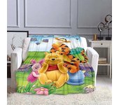 v847 Bear Winnie The Pooh Manta Patrón Cálido Suave Esponjoso Niños y Adultos Sofá Cama Manta Sábana de Camping de Viaje al Aire Libre tyy847 100x1...