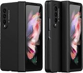 Funda Galaxy Z Fold 3, bisagra Heavy Duty Protection Cubierta dura para PC con protector de pantalla, protección total (negro)