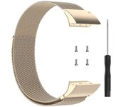 Para Garmin Forerunner 35/30 correa de reloj milanesa Champagne oro