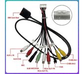 Radio Android Transmisores Bluetooth Accesorios para el coche Cable de salida RCA Subwoofer de entrada auxiliar de 20 pines Micrófono Adaptador de ...