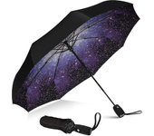 Paraguas paraguas de viaje a prueba de viento - compacto, ligero, automático, fuerte y portátil - resistente al viento, pequeño paraguas plegable p...
