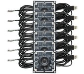 6 piezas de módulo de cámara de 100 grados 1MP OV9732 1280x720 USB Free Driver Manual Focus, con cable de 2 metros Como se muestra