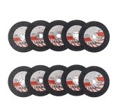 Muela abrasiva circular de resina de mini disco de corte de 75 mm de 10 piezas para amoladora de madera de 10 mm de diámetro interior Corte de bald...