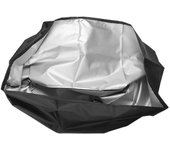 Cubierta de barbacoa, cubierta impermeable de parrilla de barbacoa con revestimiento de PVC Tela Oxford al aire libre a prueba de viento, Rip-Pr negro