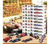 2024 Calendario de Adviento Modelo de Carreras Juguete para Coche Calendario de Adviento de Navidad - Regalo de Calendario de Cuenta Regresiva de N...