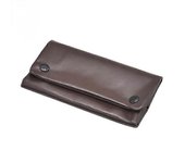 Bolsa de tabaco de cuero PU Pipa de liar cigarrillo Estuche de bolsa de tabaco Punta de cartera brown