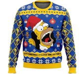 Homer Bush Meme Los Simpson Suéter Feo de Navidad Suéter de Navidad Regalo de Papá Noel Jersey Hombres 3d Sudadera Y Top Otoño 6 XXL