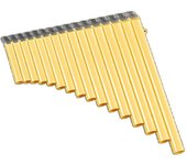 Flauta 18 Tubos Panpipe Bolsa de instrumentos musicales para principiantes Idea de estudiante para músicos principiantes amarillo