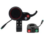 TF-100 Tablero de pantalla + botón de interruptor Scooter 5Pin Skateboard Velocímetro para scooter eléctrico Par negro