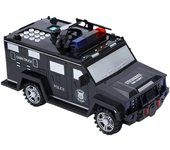 Huchy Bank Car Gestión Financiera Elegante Coche de Policía Hummer de Plástico Banco de Dinero para Niño Negro