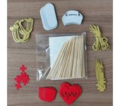36Pcs Sombrero de enfermera Estetoscopio Tema Pastel Topper Fiesta Horneando Postre Cupcake Decoración Qinhai