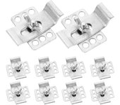 10 juegos de clip de fregadero de encimera bajo encimera de clip de lavabo abrazadera de encimera kit de reparación de encimera-yuyu Plata 4.8X4X1.8CM
