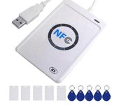 Lector NFC ACR122U USB sin contacto Escritor y lector de tarjetas IC inteligentes Copiadora RFID inteligente Duplicador UID Blanco
