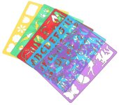 Juego de plantillas de dibujo de bricolaje para niños 20 piezas de tablero hueco, plantillas de pintura plástica