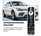 Pegatinas de reparación para botones de audio y radio CD de Renault Megane/Master/Scenic III
