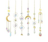 6 Pack Crystal Sun Catcher colgando con cadena para ventana Home Garden Christmas Party