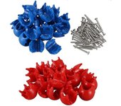Red de cuerda de escalada de 20 piezas Hebilla de red de plástico de 12 mm Accesorios de escalada para columpio al aire libre Cl Redblue
