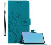 Funda protectora OnePlus Nord - con estampado floral y ranura para tarjetas AZUL FLORAL