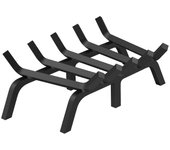 Succebuy Rejilla de leña para chimenea, rejilla de chimenea de alta resistencia de 24 pulgadas con 6 patas de apoyo, 3/4 con recubrimiento de polvo...