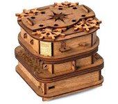 Boutique IQ Madera 3D Lógica Acertijos Caja de la Mente Laberinto Puzzless Juego Regalo Modelo 2
