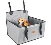 Succebuy Asiento de coche para perros, asiento elevador impermeable para perros para automóvil con marco de soporte, para perros pequeños, medianos...