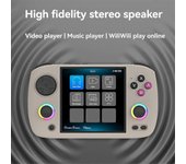 RG CubeXX Consola de juegos de mano retro Joystick RGB de 32 GB Reproductor de videojuegos compatible con WIFI Bluetoot Gris