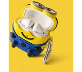 Baiccf Hombre de dos ojos con ojos grandes, ropa azul Caja de auriculares de dibujos animados, airpods 1/2 caja de auriculares Bluetooth inalámbric...