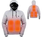 Unbrand Suéteres eléctricos de calefacción USB al aire libre Sudaderas con capucha para hombres Ropa con capucha cálida calentada de invierno Fk Bl...