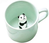 Tazas de cerámica de café con leche y té - Taza de la mañana de animales 3D El mejor regalo para la bebida de la mañana (Panda)