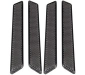 4X Reflectores para Street Glide Glide Road Glide Road King Tapas Latch Alforjas Visibilidad Lateral 2 Negro