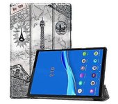 Nuevo para Lenovo M10 Plus Tb-x606f Dibujo de color horizontal Flip Funda de cuero, con soporte de tres pliegues y función de reposo / despertador ...