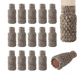Ersam Paquete de 16 calcetines antideslizantes para patas de silla, patas de silla, patas de silla, patas de silla tejidas para proteger el piso de...