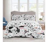 v887 Sábanas Ropa de cama 101 Dálmatas Juegos de cama Funda nórdica de dibujos animados Ligeros 3 piezas Juegos de apuestas para niños niños y niña...