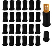 Pack de 24 Calcetines de Pata de Silla, Calcetines de Muebles con Almohadillas de Fieltro, Botines de Punto Elástico para Muebles, Doble Capa, Prot...