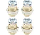 4 piezas de bombilla de anillo G9 Candelabro Portalámparas G9 Portalámparas Salida de bombilla Beige 2.4x2cm