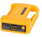 Adaptador de cargador portátil compatible con iones de litio de 18 V con soporte de batería USB tipo C Carga rápida Amarillo