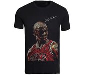 RockShark Michael Jordan camiseta negra Lettring Negro L