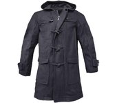 RTC Mezcla de lana para hombre con capucha chaqueta Duffle Coat Negro Large