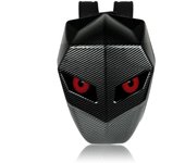 Mochila de motocicleta con pantalla LED programable Textura de fibra de carbono Casco rígido a prueba de agua Bolsa para computadora portátil