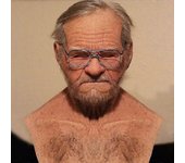 Horror Mask Halloween Cosplay Bald Old Man Face Mask Party Prop Adulto(d)