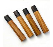 3x Diy Blank Cuchillos de cocina japoneses Cuchillo de chef Reemplazo Mango octogonal de madera como se muestra