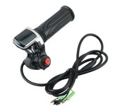 Pantalla LCD de empuñadura de acelerador de velocidad de bicicleta eléctrica de 36 V con interruptor Empuñadura de manillar del acelerador EBike Tw...