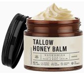 Sebo de res para el cuidado de la piel - Bálsamo de sebo de res alimentado con pasto y miel cruda - Humectante facial de sebo natural sin perfume s...
