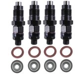 Inyectores de combustible del motor 4PCS TD27 16600-43G23 para NAVARA D21 2.7L Negro