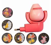 Proyector de animales de la luna de la estrella Proyector LED Sensor 6 imágenes Eu Plug Luz nocturna para niños Decoración del dormitorio del bebé-...