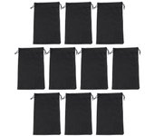 10 piezas de bolsa de gafas de esquí bolsas de protección para gafas de nieve bolsa de transporte de máscara de esquí Negro 25X14CM