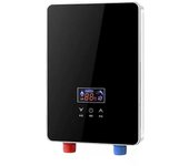 Calentador de agua caliente eléctrico 220V Caldera instantánea Baño Juego de ducha Inteligente Automatica EU Plug Negro