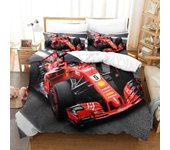 PGtaa 3D F1 Racing Juego de fundas nórdicas Ropa de cama de carreras Funda de edredón ligera con cierre de cremallera para niños, adolescentes y ad...
