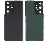 Para Samsung Galaxy S21 Ultra 5G Carcasa Cubierta trasera de la puerta de la batería con cubierta del anillo de la cámara Multicolor Style F