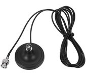 Base de antena inalámbrica Base de antena de micrófono con imán Cable Rg174 de 3 metros Antena macho Bnc negro